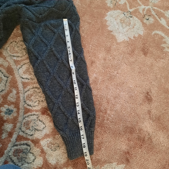 Vintage gray chunky wool half zip sweater - Picture 12 of 13